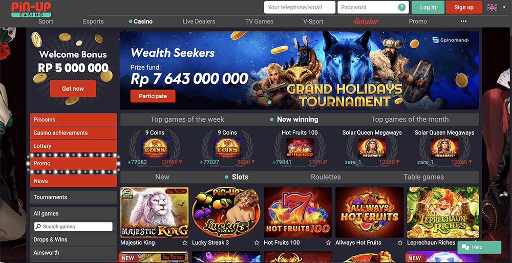 pinup casino website